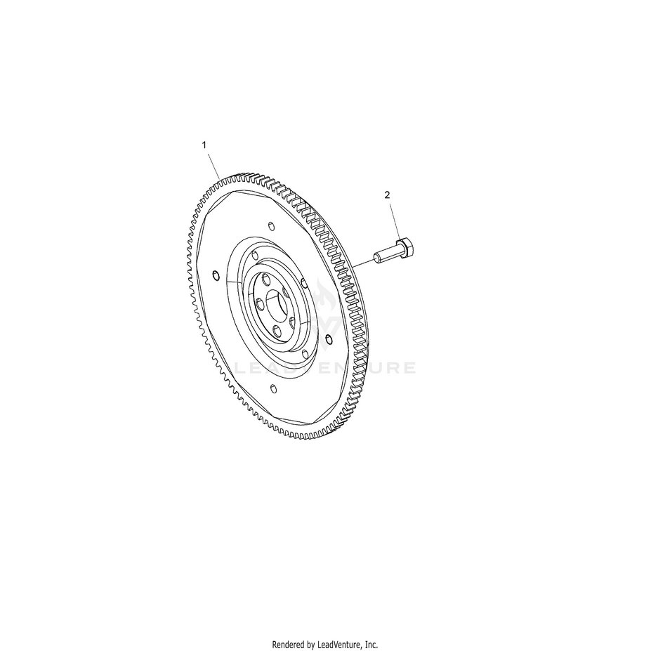 An Image of a Genuine Polaris Parts Schematic Diagram showing the schematic - ENGINE: FLYWHEEL - 2018 POLARIS RANGER 1000 DIESEL