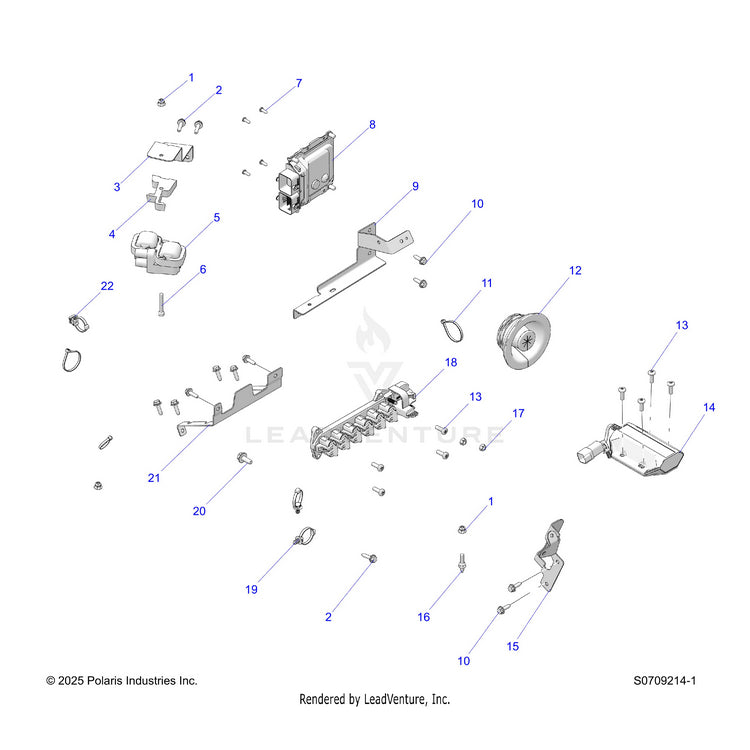 An Image of a Genuine Polaris Parts Schematic Diagram showing the schematic - ELECTRICAL: COMPONANTS - 2026 POLARIS RANGER 1000 XP CREW NORTHSTAR ULTIMATE TRAIL BOSS