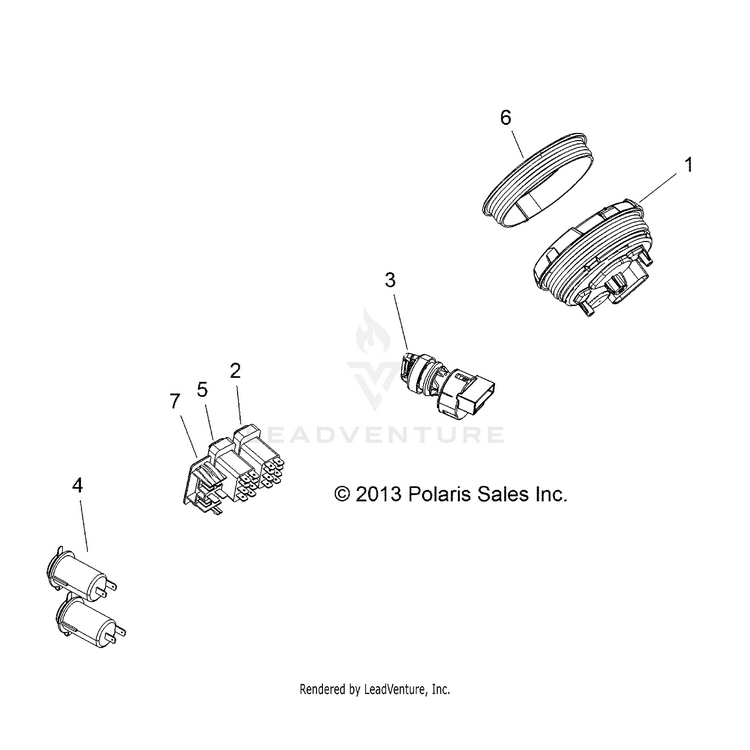 An Image of a Genuine Polaris Parts Schematic Diagram showing the schematic - ELECTRICAL: DASH CONTROLS - 2017 POLARIS RANGER XP 900
