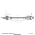 DRIVE TRAIN: FRONT HALF SHAFT - 2021 POLARIS RANGER CREW XP 1000 TRAIL BOSS EVAP