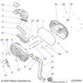 DRIVE TRAIN: CLUTCH COVER & DUCTING - 2025 POLARIS RANGER 1000 XP CREW NORTHSTAR PREMIUM TIP OUT WINDSHIELD