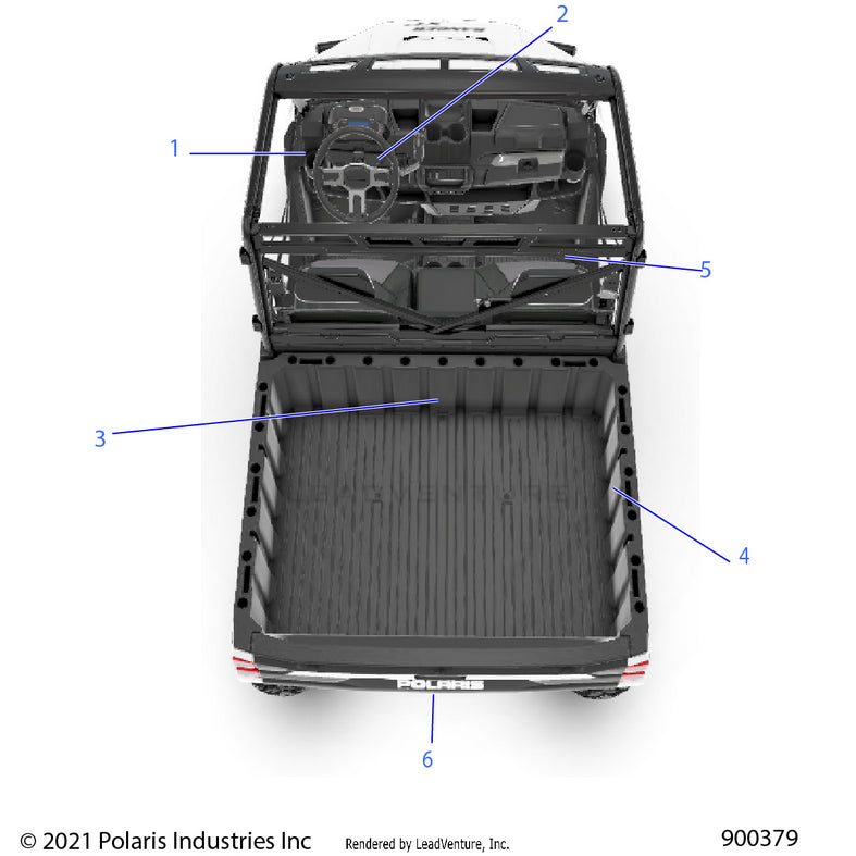 An Image of a Genuine Polaris Parts Schematic Diagram showing the schematic - BODY: DECAL GENERAL - 2023 POLARIS RANGER XP 1000 NORTHSTAR ULTIMATE TRAIL BOSS