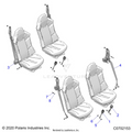 BODY: SEAT BELT MOUNTING - 2021 POLARIS GENERAL XP 4 1000 DELUXE