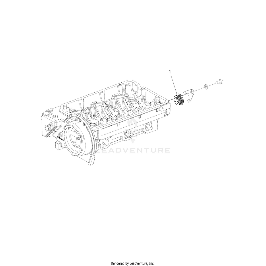 An Image of a Genuine Polaris Parts Schematic Diagram showing the schematic - ENGINE: HEAD PLUG - 2017 POLARIS RANGER 1000 DIESEL