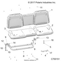 BODY: SEAT REAR - 2019 POLARIS RANGER CREW XP 1000 EPS NORTHSTAR