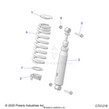 SUSPENSION: FRONT SHOCK MOUNTING - 2021 POLARIS RANGER CREW XP 1000 TRAIL BOSS EVAP