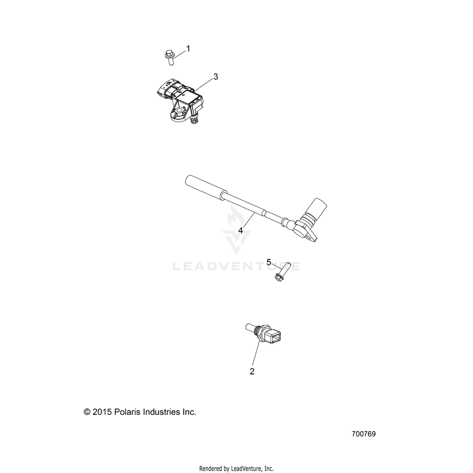 An Image of a Genuine Polaris Parts Schematic Diagram showing the schematic - ELECTRICAL: SENSORS - 2016 POLARIS RANGER CREW XP 570 FULL SIZE