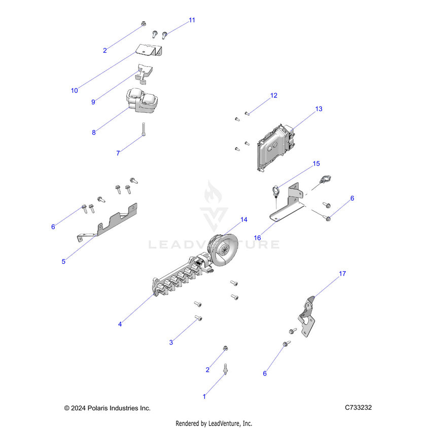 An Image of a Genuine Polaris Parts Schematic Diagram showing the schematic - ELECTRICAL: HARNESS COMPONENTS - 2026 POLARIS RANGER 1000 XP NORTHSTAR ULTIMATE
