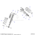 SUSPENSION: FRONT SHOCK MOUNTING - 2022 POLARIS GENERAL 1000 DELUXE RIDE COMMAND
