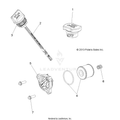 ENGINE: OIL FILTER DIPSTICK & FILL CAP - 2016 POLARIS RANGER ETX
