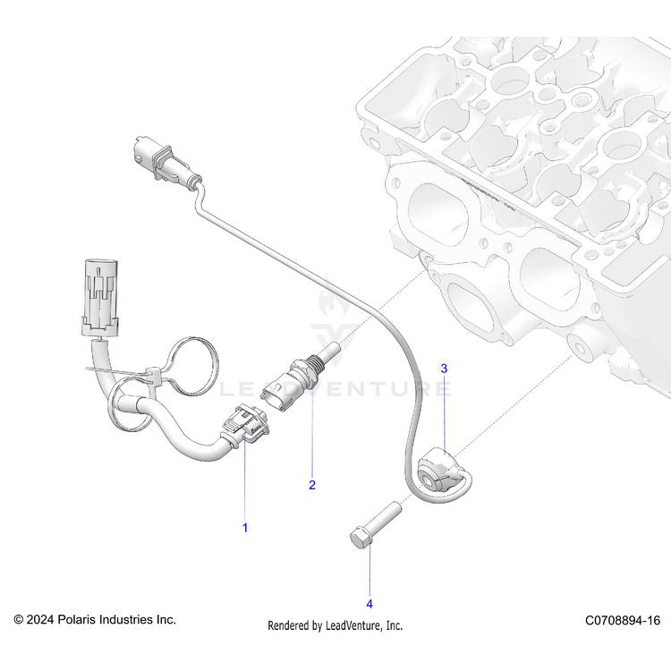 An Image of a Genuine Polaris Parts Schematic Diagram showing the schematic - ENGINE: SENSORS - 2026 POLARIS XPEDITION XP NORTHSTAR