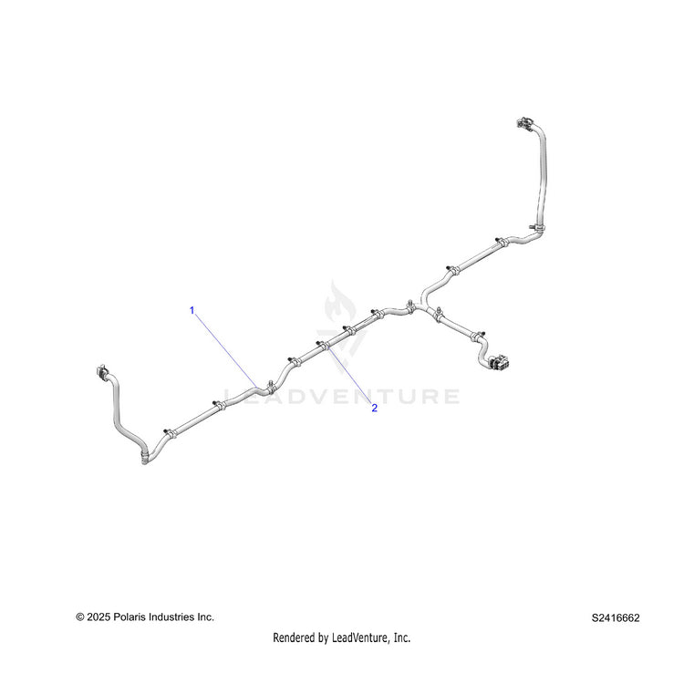 An Image of a Genuine Polaris Parts Schematic Diagram showing the schematic - ELECTRICAL: HARNESS BOX - 2026 POLARIS RANGER 570