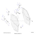 BODY: DOOR FRONT MOUNT - 2025 POLARIS RANGER 1000 XP CREW NORTHSTAR PREMIUM TIP OUT WINDSHIELD