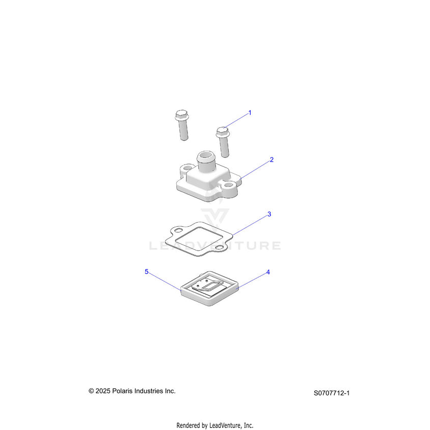 An Image of a Genuine Polaris Parts Schematic Diagram showing the schematic - ENGINE: BREATHER - 2026 POLARIS RANGER 500