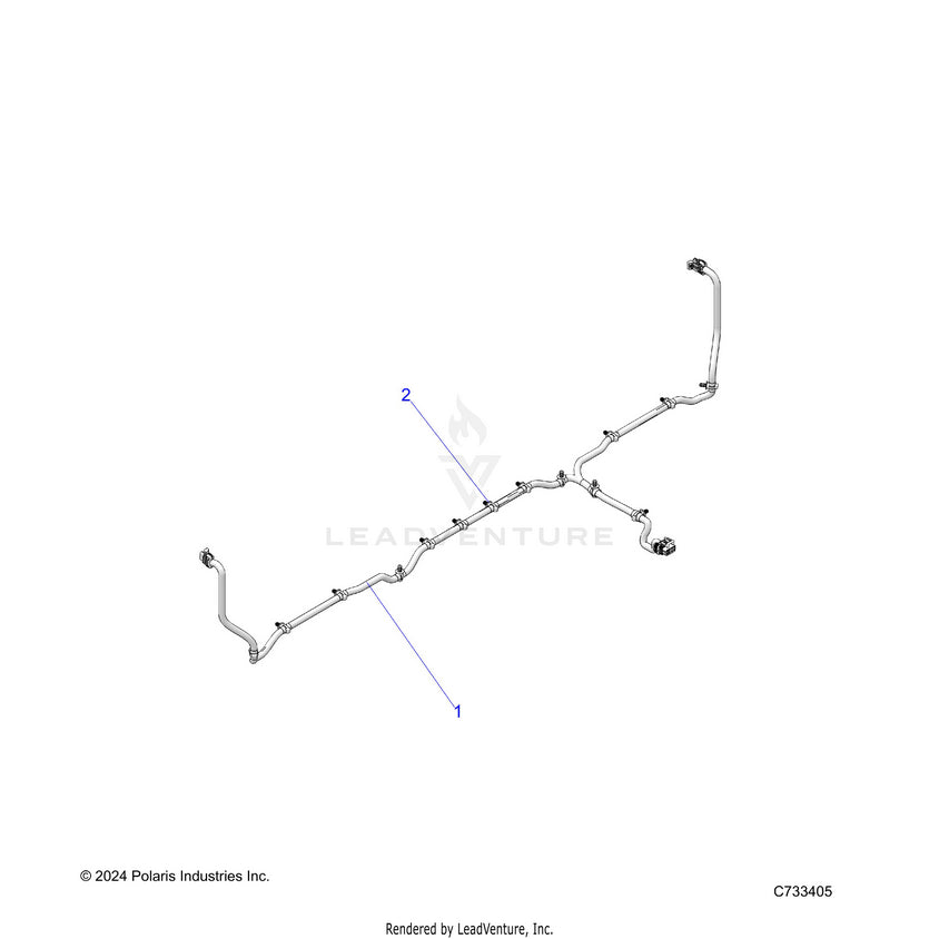 An Image of a Genuine Polaris Parts Schematic Diagram showing the schematic - ELECTRICAL: HARNESS BOX - 2026 POLARIS RANGER 570 CREW