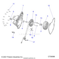 ENGINE: STATOR COVER & FLYWHEEL - 2022 POLARIS RANGER CREW 570