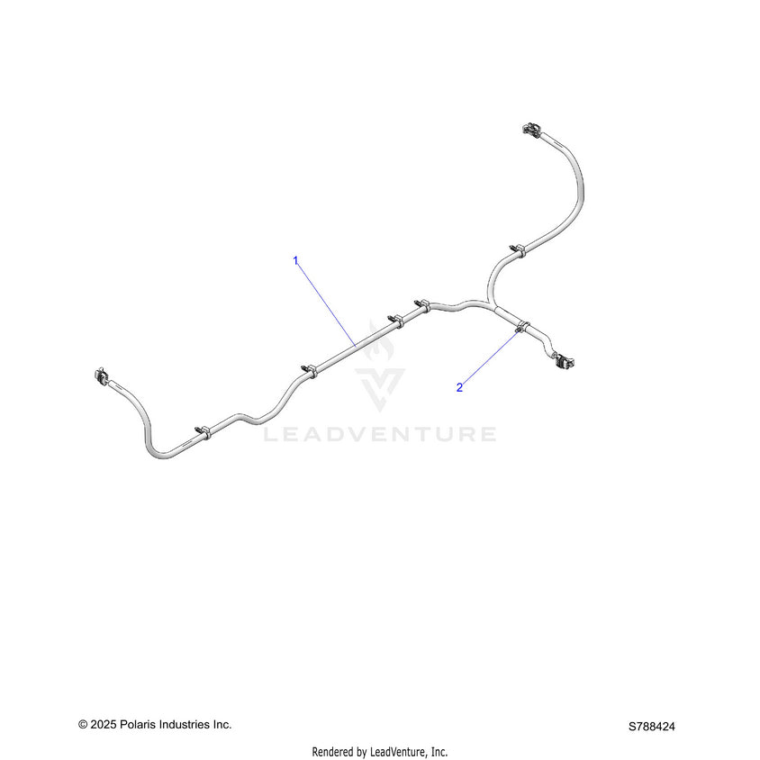 An Image of a Genuine Polaris Parts Schematic Diagram showing the schematic - ELECTRICAL: WIRE HARNESS BOX - 2026 POLARIS RANGER 500