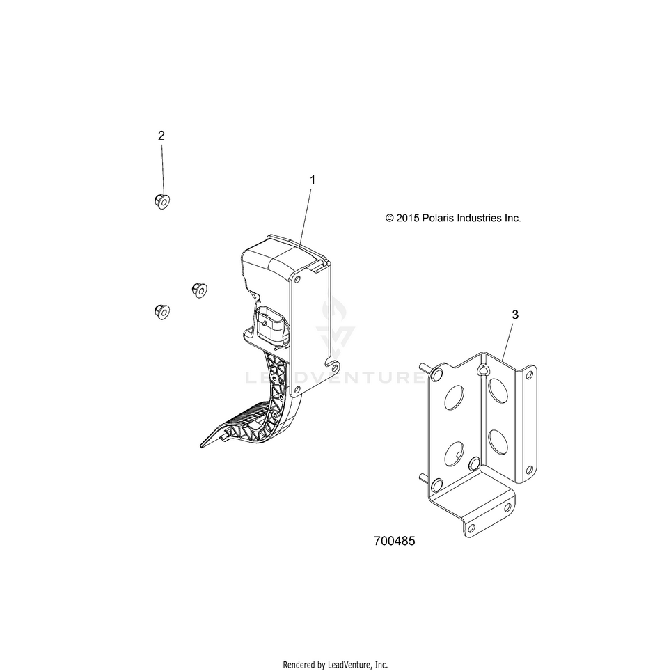 An Image of a Genuine Polaris Parts Schematic Diagram showing the schematic - ENGINE: THROTTLE PEDAL - 2020 POLARIS RANGER CREW 570 FULL SIZE