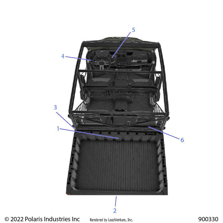 An Image of a Genuine Polaris Parts Schematic Diagram showing the schematic - BODY: DECALS GENERAL - 2022 POLARIS RANGER CREW XP 1000 PREMIUM