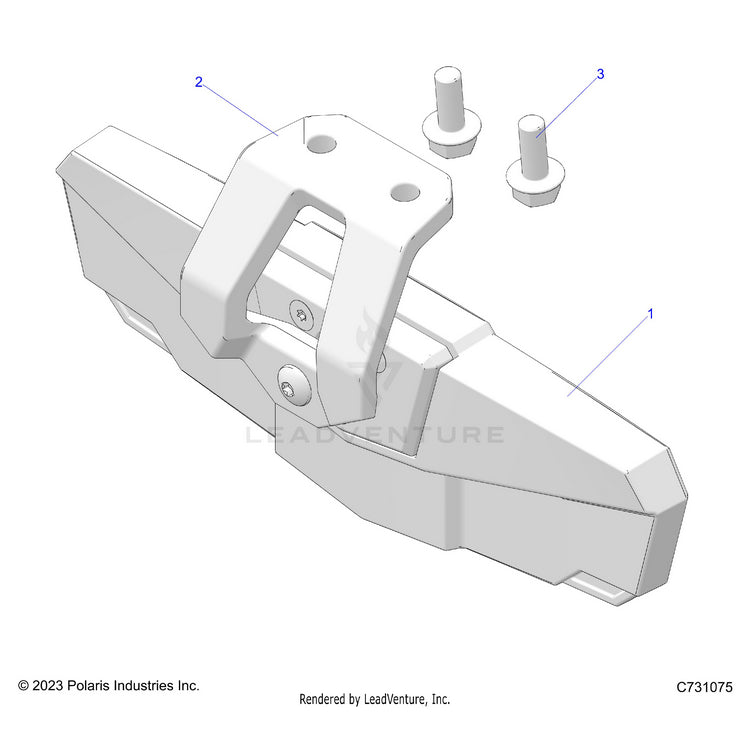 An Image of a Genuine Polaris Parts Schematic Diagram showing the schematic - BODY: MIRROR REAR - 2024 POLARIS RANGER XD 1500 NORTHSTAR ULTIMATE CREW