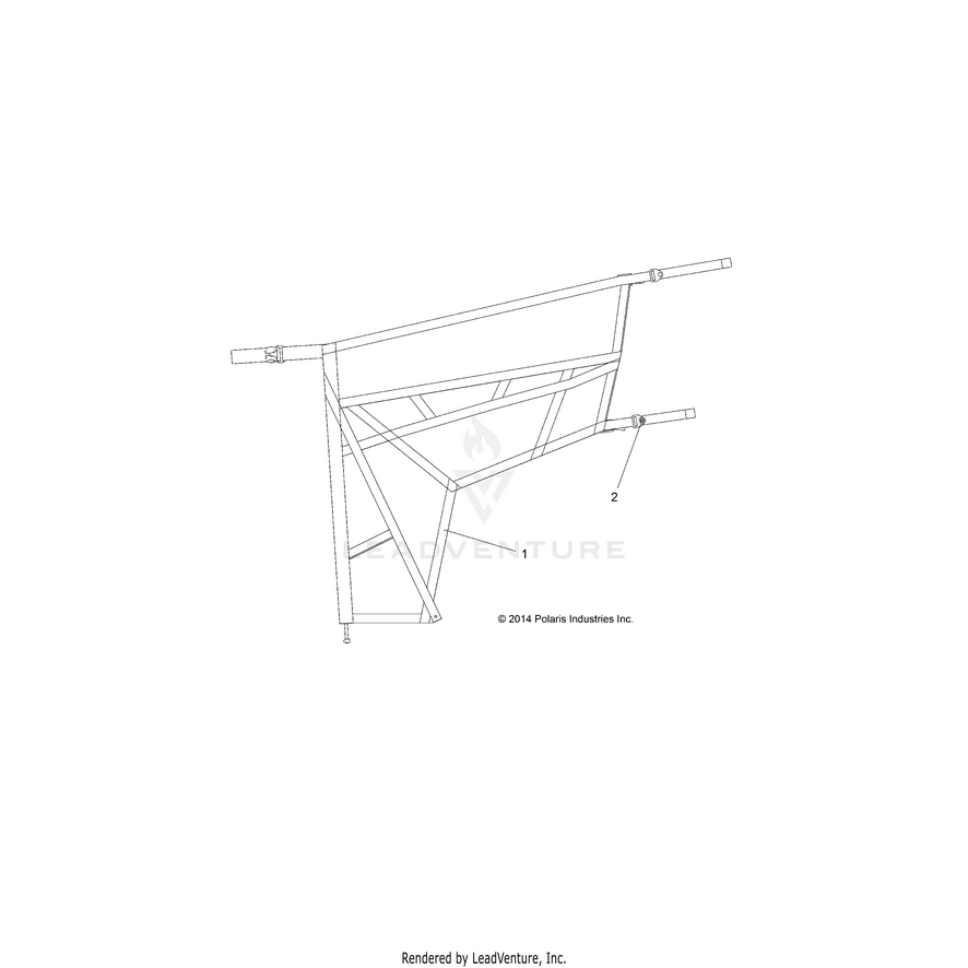 An Image of a Genuine Polaris Parts Schematic Diagram showing the schematic - BODY: SIDE NETS - 2016 POLARIS RANGER ETX