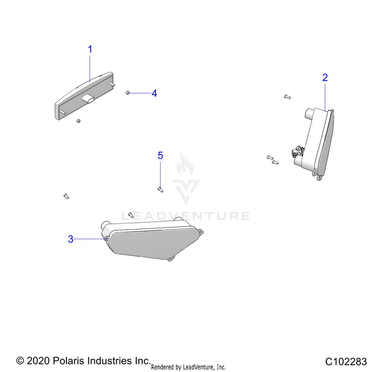 An Image of a Genuine Polaris Parts Schematic Diagram showing the schematic - ELECTRICAL: HEADLIGHTS TAILLIGHTS & BULBS - 2023 POLARIS RANGER 150 EFI