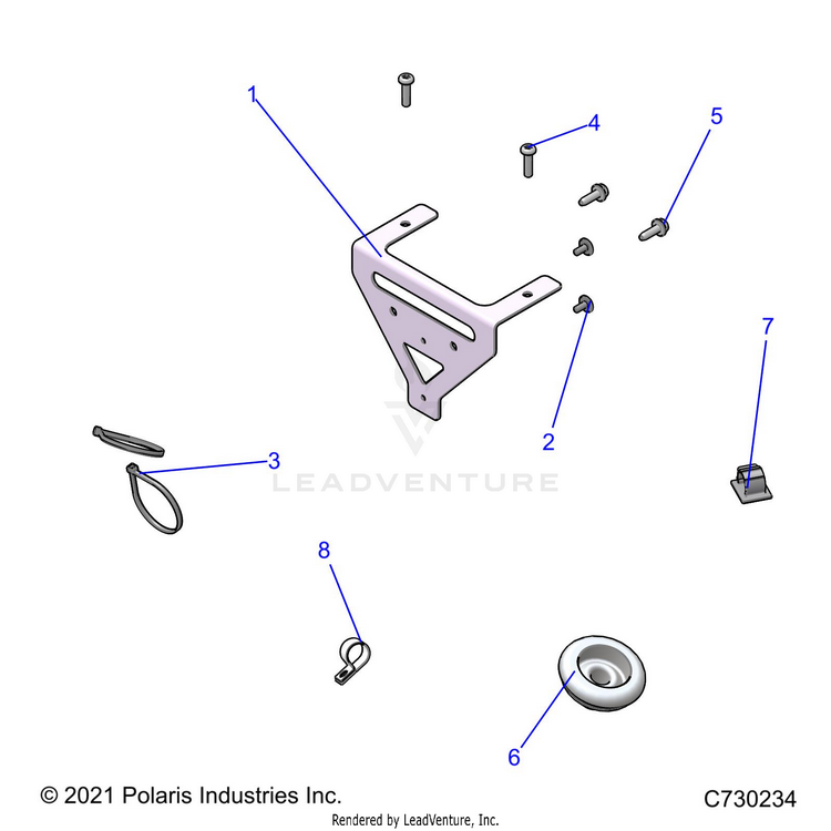 An Image of a Genuine Polaris Parts Schematic Diagram showing the schematic - ELECTRICAL: WIRE HARNESSES COMPONENTS - 2022 POLARIS RANGER 500