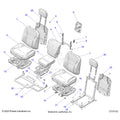BODY: SEAT ASSEMBLY REAR - 2026 POLARIS RANGER XD 1500 NORTHSTAR ULTIMATE CREW
