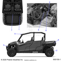 BODY: DECALS WARNING - 2021 POLARIS GENERAL 4 1000 PREMIUM EPS