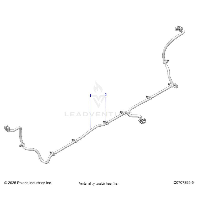 An Image of a Genuine Polaris Parts Schematic Diagram showing the schematic - ELECTRICAL: HARNESS BOX - 2025 POLARIS GENERAL XP 4 1000 PREMIUM