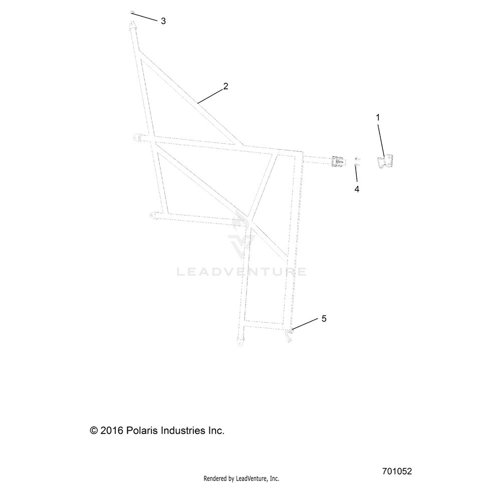 An Image of a Genuine Polaris Parts Schematic Diagram showing the schematic - BODY: SIDE NETS - 2018 POLARIS RANGER XP 900