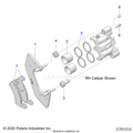BRAKES: FRONT CALIPER - 2021 POLARIS RANGER XP 1000 BIG GAME EVAP