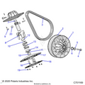 DRIVE TRAIN: SECONDARY CLUTCH - 2021 POLARIS RANGER XP 1000 NORTHSTAR TRAIL BOSS EVAP