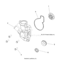 ENGINE: WATERPUMP IMPELLER & COVER - 2015 POLARIS RANGER ETX