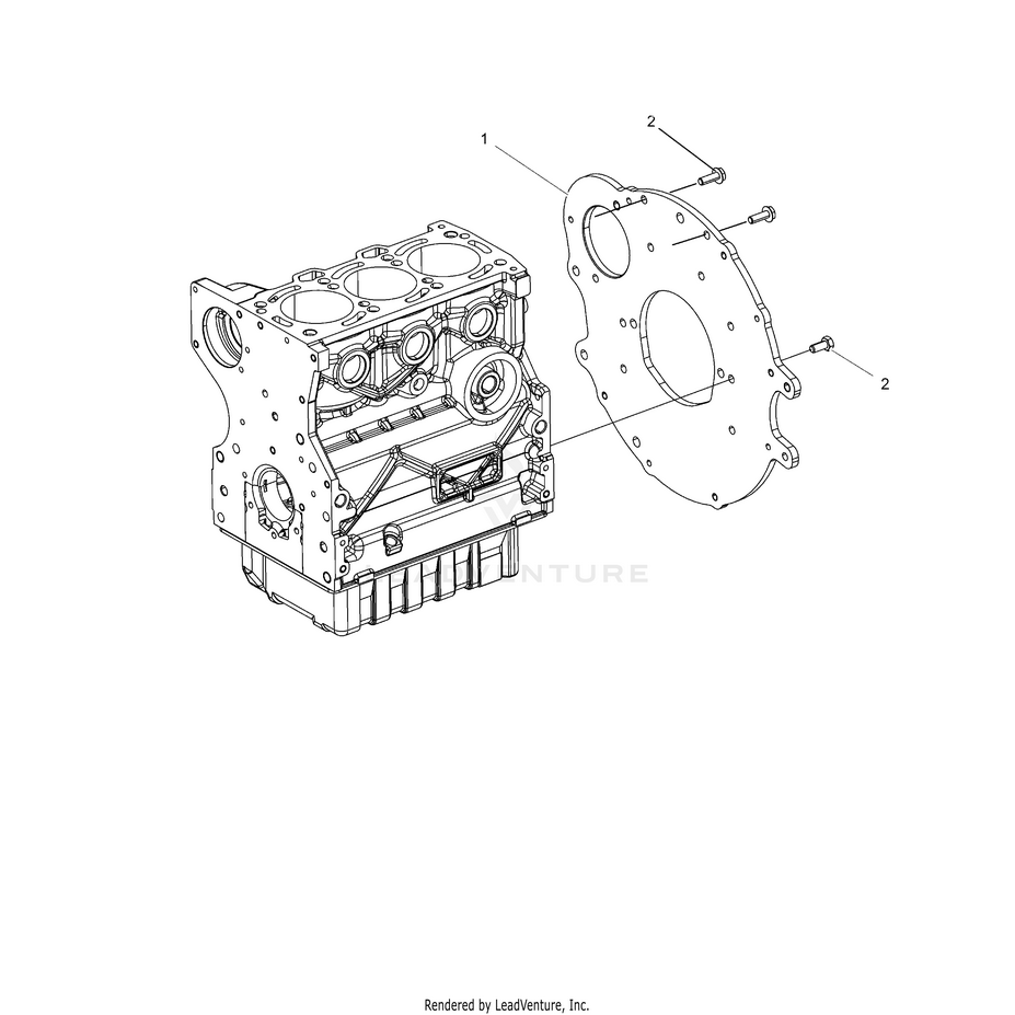 An Image of a Genuine Polaris Parts Schematic Diagram showing the schematic - ENGINE: FLANGE PLATE - 2017 POLARIS RANGER HST