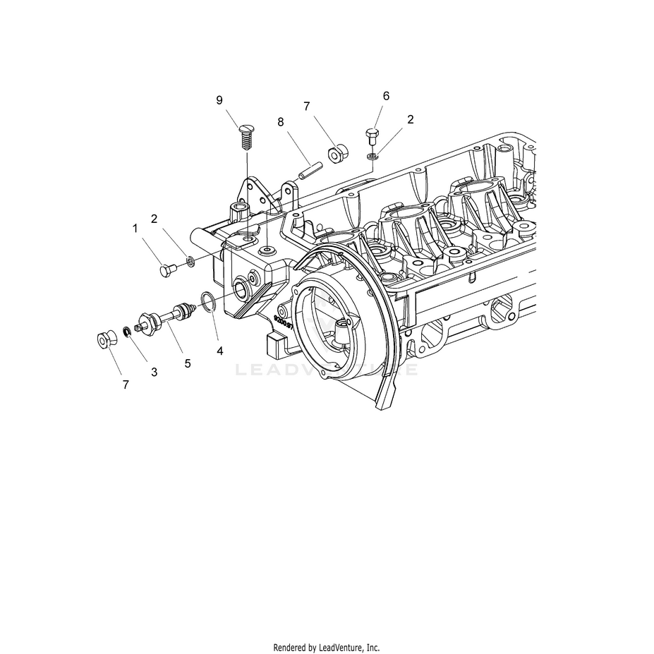 An Image of a Genuine Polaris Parts Schematic Diagram showing the schematic - ENGINE: ACCELERATOR CONTROL (WITHOUT LEVER) - 2015 POLARIS RANGER CREW 1000 DIESEL