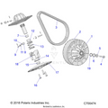 DRIVE TRAIN: SECONDARY CLUTCH - 2019 POLARIS RANGER CREW XP 1000 NORTHSTAR FACTORY CHOICE
