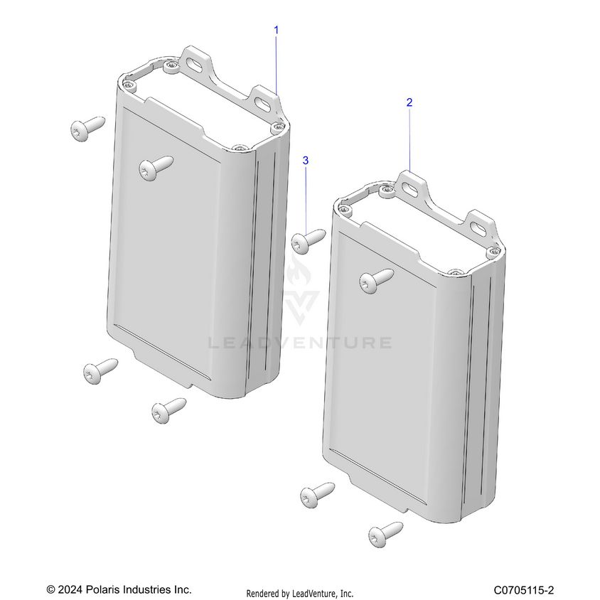 An Image of a Genuine Polaris Parts Schematic Diagram showing the schematic - ELECTRICAL: AUDIO AMPS - 2025 POLARIS XPEDITION XP NORTHSTAR