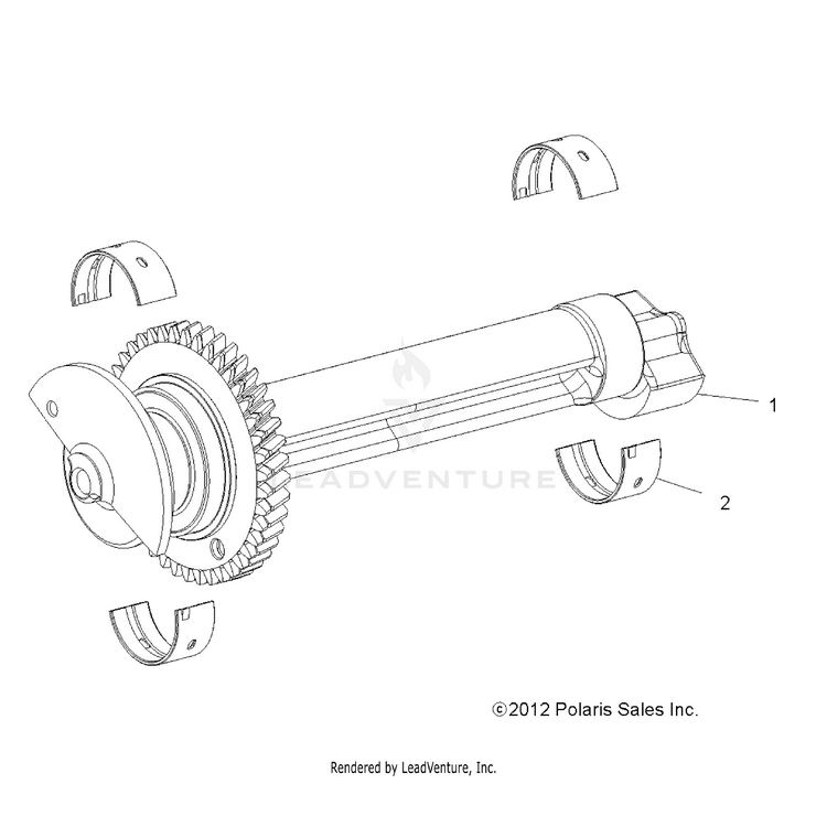 An Image of a Genuine Polaris Parts Schematic Diagram showing the schematic - ENGINE: BALANCER - 2016 POLARIS RANGER 900 XP