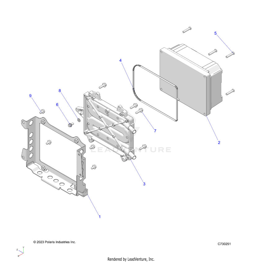 An Image of a Genuine Polaris Parts Schematic Diagram showing the schematic - ELECTRICAL: CONTROLLER - 2024 POLARIS RANGER EV FULL SIZE PREMIUM