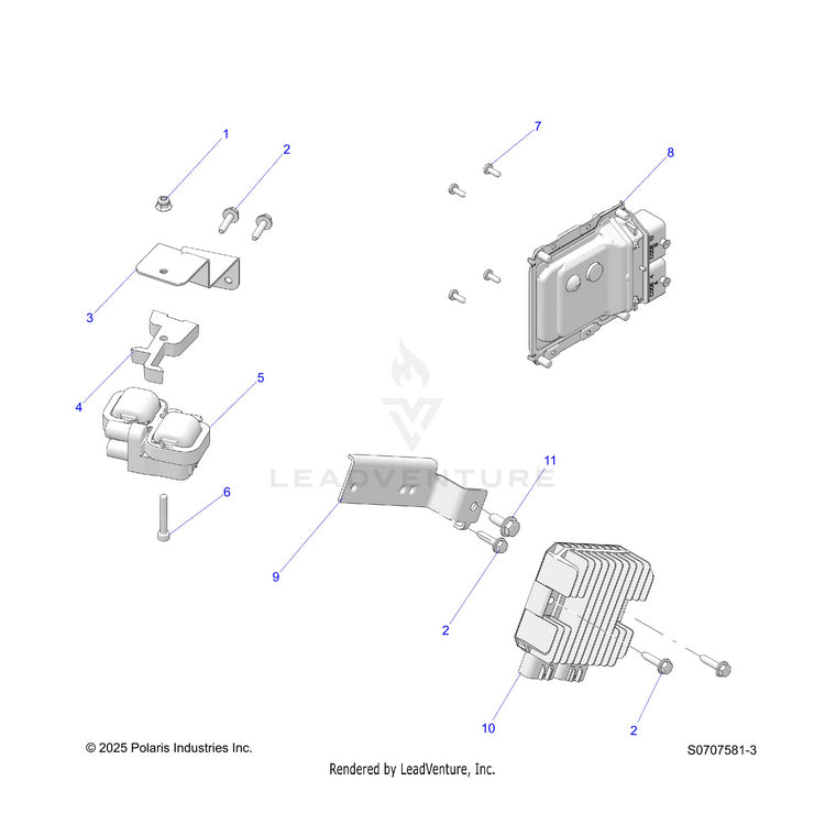 An Image of a Genuine Polaris Parts Schematic Diagram showing the schematic - ELECTRICAL: WIRE HARNESS COMPONENTS - 2026 POLARIS RANGER 1000