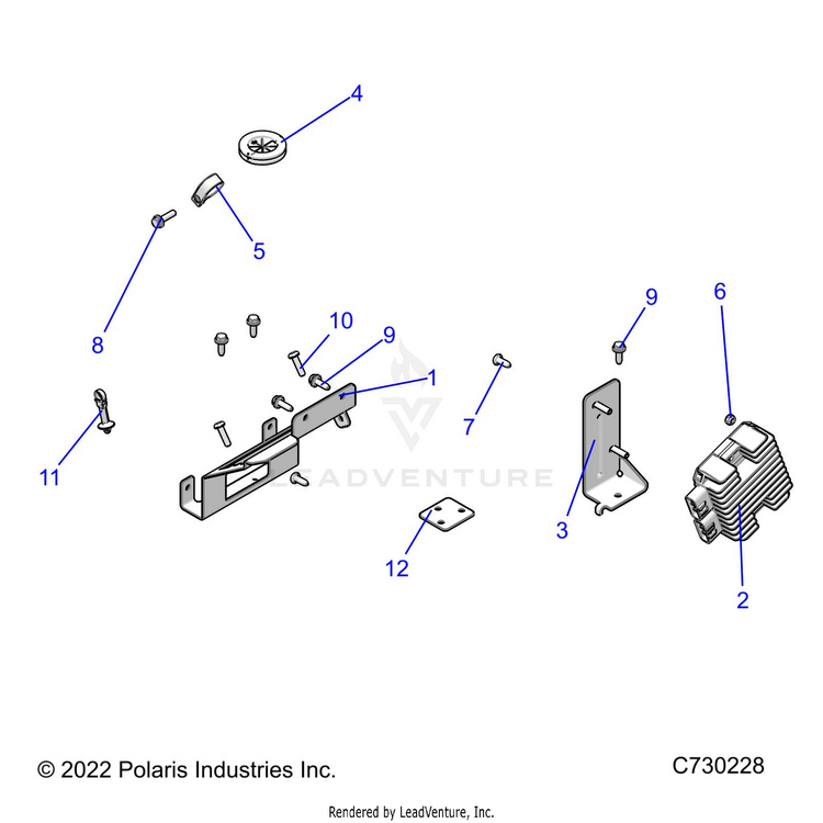 An Image of a Genuine Polaris Parts Schematic Diagram showing the schematic - ELECTRICAL: WIRE HARNESS COMPONANTS - 2024 POLARIS RANGER 570 CREW NORTHSTAR