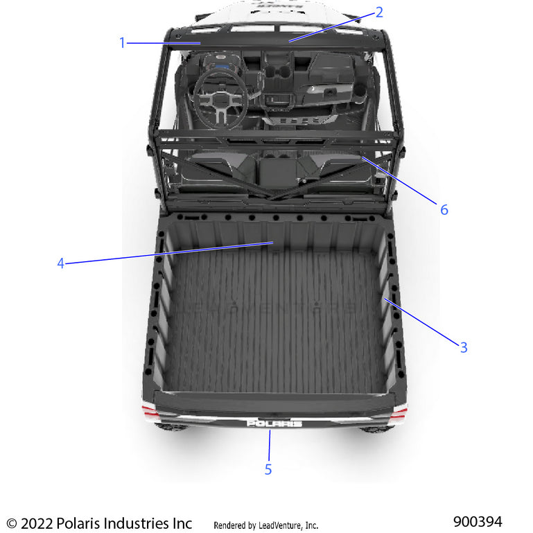 An Image of a Genuine Polaris Parts Schematic Diagram showing the schematic - BODY: DECAL GENERAL - 2023 POLARIS RANGER XP 1000 NORTHSTAR EVAP