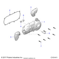 DRIVE TRAIN: CLUTCH COVER & DUCTING - 2022 POLARIS RANGER 150 EFI