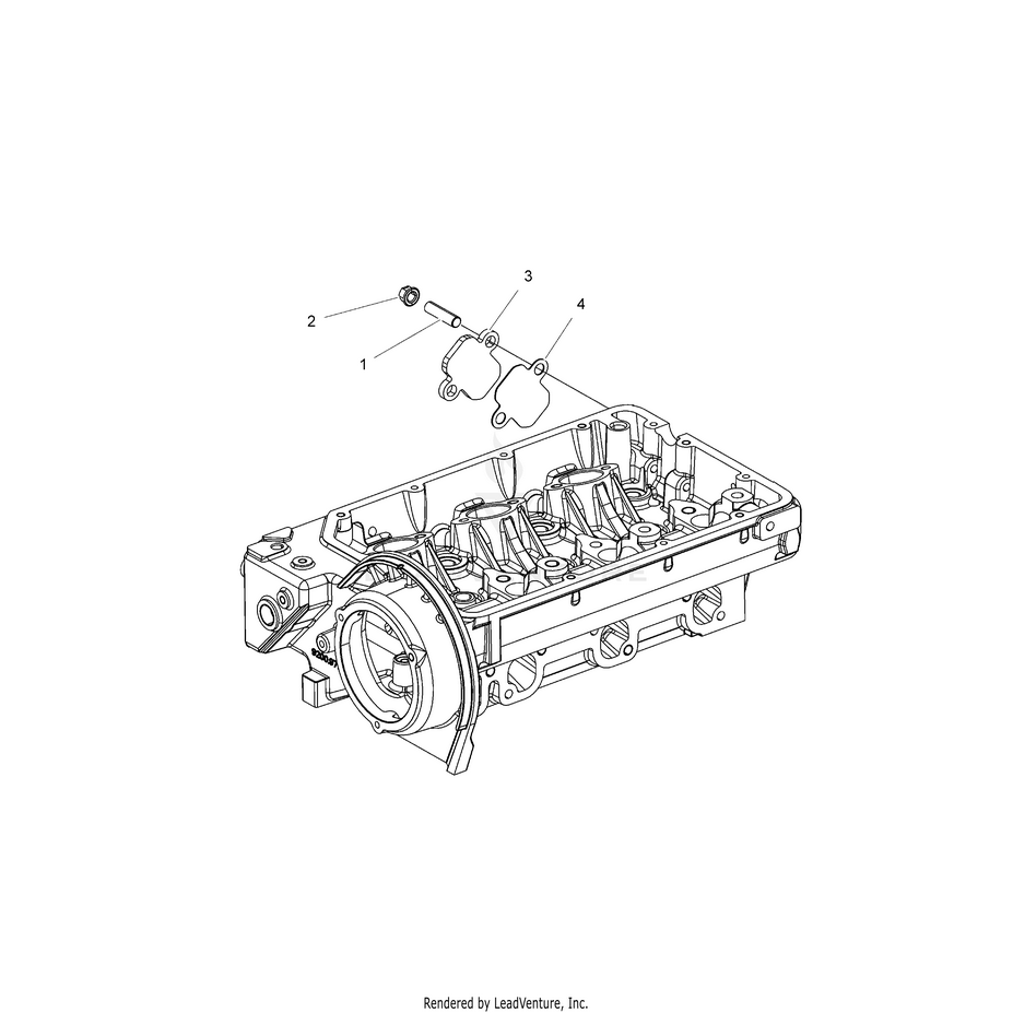 An Image of a Genuine Polaris Parts Schematic Diagram showing the schematic - ENGINE: FUEL PUMP FITTING COVER - 2018 POLARIS RANGER CREW 1000 DIESEL