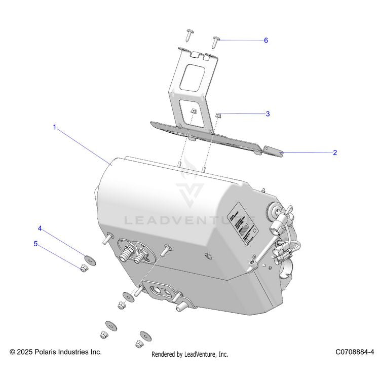 An Image of a Genuine Polaris Parts Schematic Diagram showing the schematic - BODY: HVAC MAIN MOUNTING - 2026 POLARIS XPEDITION XP NORTHSTAR