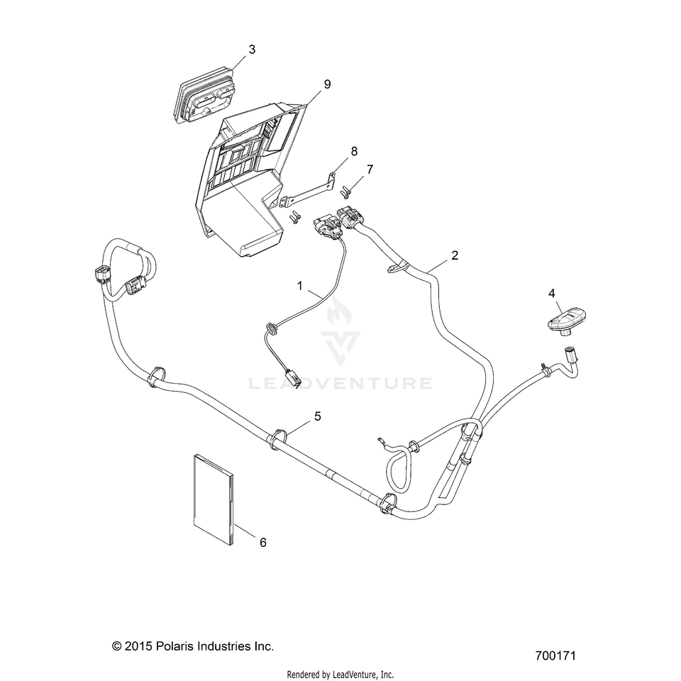 An Image of a Genuine Polaris Parts Schematic Diagram showing the schematic - ELECTRICAL: DIGITAL DISPLAY - 2015 POLARIS RANGER 900 XP