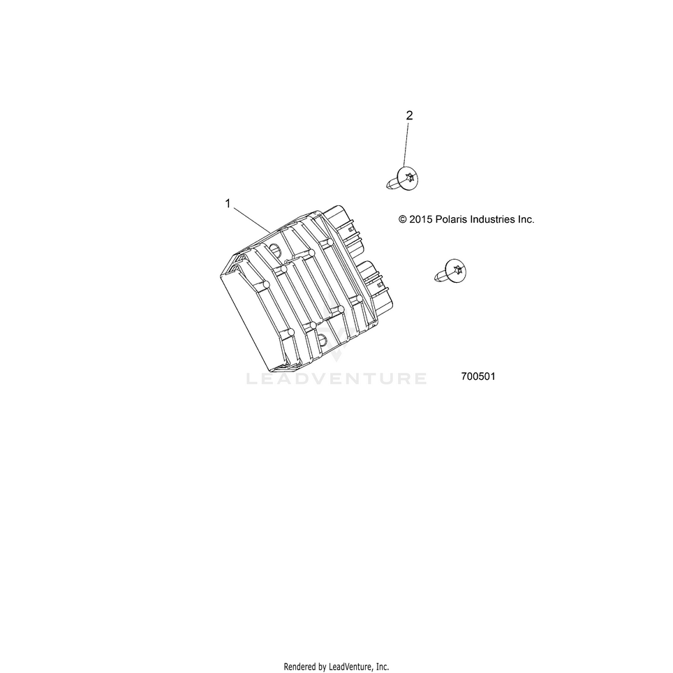 An Image of a Genuine Polaris Parts Schematic Diagram showing the schematic - ELECTRICAL: REGULATOR & RELAY - 2016 POLARIS RANGER 570 FULL SIZE