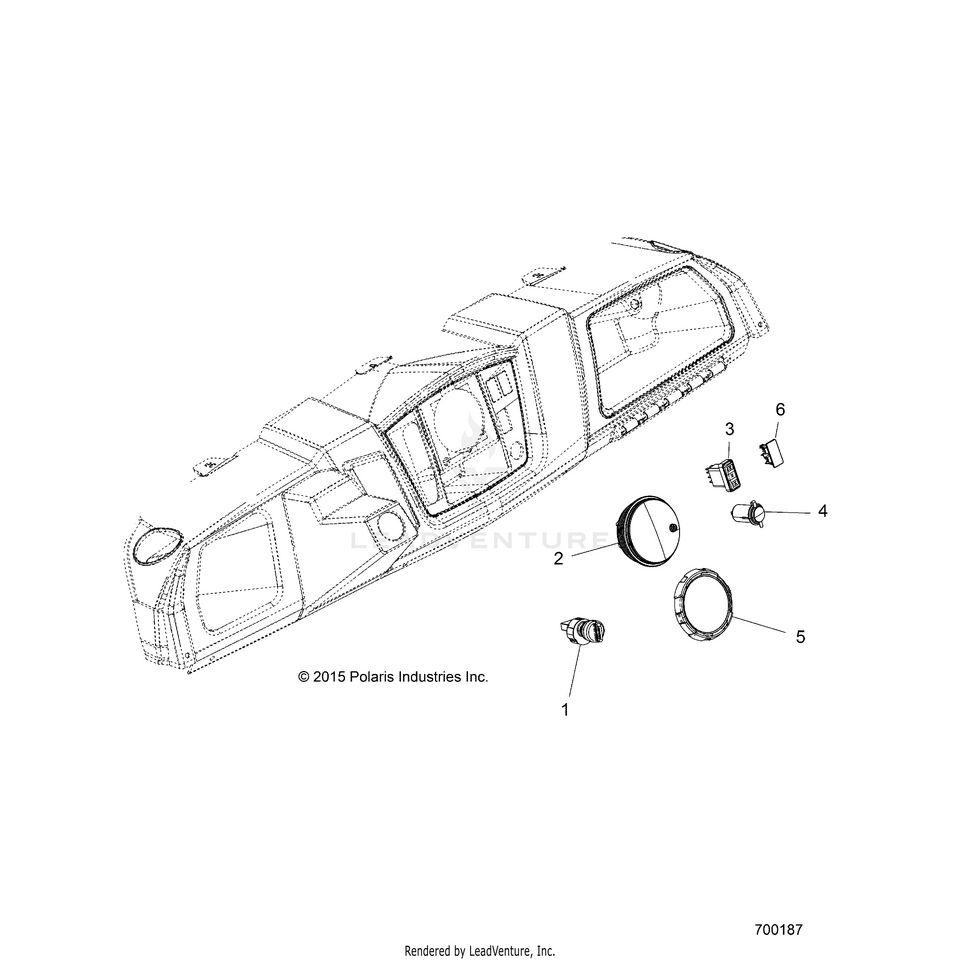 An Image of a Genuine Polaris Parts Schematic Diagram showing the schematic - ELECTRICAL: DASH INSTRUMENTS & CONTROLS - 2016 POLARIS RANGER ETX