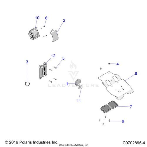 An Image of a Genuine Polaris Parts Schematic Diagram showing the schematic - ELECTRICAL: ECU REGULATOR ETC. - 2024 POLARIS RZR TURBO R 4 ULTIMATE